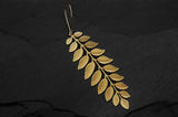 Bohemia Big Fern Earring in Brass or Silver Plated Brass