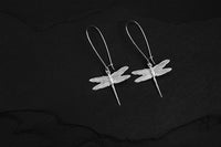 Bohemia Dragonfly Earrings in Silverpleated Brass pair