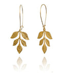 Bohemia Pair Small Fern Earrings Gold - 20% REA