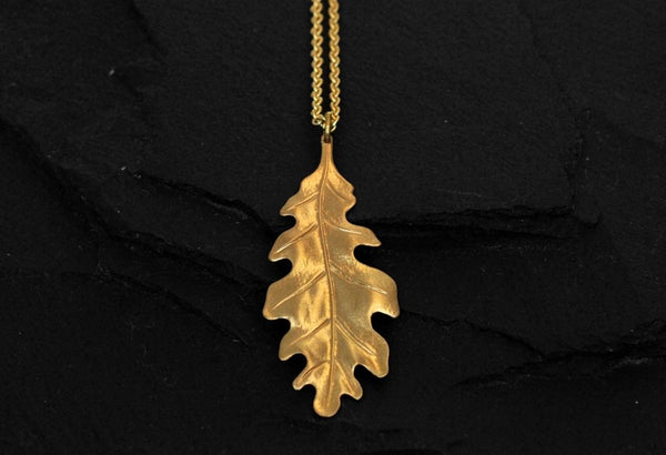 Bohemia Oakleaf Necklace in Brass