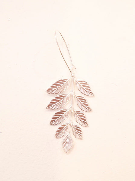 Bohemia Fern Medium Earring Silver - 20% REA