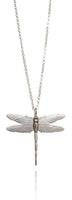 Bohemia Dragonfly Necklace in Silverpleated Brass