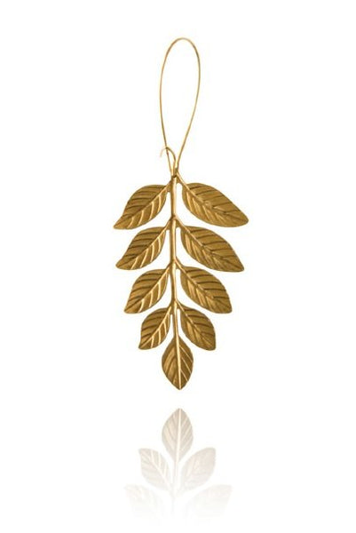 Bohemia Fern Medium Earring Mässing - 20% REA