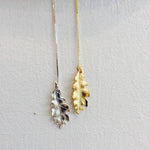 Bohemia Oakleaf Earring on Chain Silver or Gold