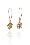 Bohemia Pair of Small Lotus Earrings in Brass or Silver - OBS - endast silver kvar - 30% rabatt