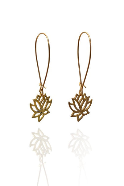 Bohemia Pair of Small Lotus Earrings in Brass or Silver - OBS - endast silver kvar - 30% rabatt