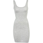 Mbym Lina Dress in Light Grey Melange