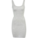 Mbym Lina Dress in Light Grey Melange