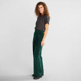 Dedicated Workwear Pants Vara Corduroy dark green, mörkgrön