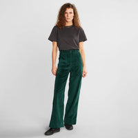 Dedicated Workwear Pants Vara Corduroy dark green, mörkgrön