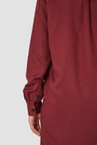 KOI Priscilla Tencel Rust Red Long Shirt - REA Nu: 500 kr