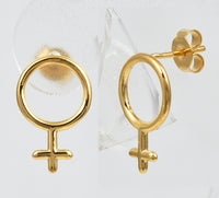 Venus studs i guldpläterat silver - Betty & Uma Collection