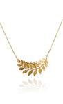 Bohemia Fern Bend Necklace Gold and Silver