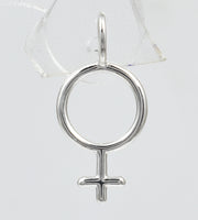 Venus, halsband med kvinnosymbol i silver - Betty & Uma Collection