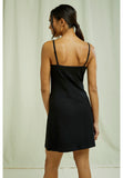People Tree Lace Trim Slip Dress in Black - 50% REA sista storleken XS