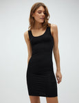 mbyM Lina Dress in Black, långt linne eller underklänning