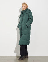 Mbym Ela Slit Sandrina Coat in Jungle Green - 20% rabatt