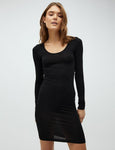MbyM Hanna long top/dress in Dark Grey melange, lång tröja/underklänning