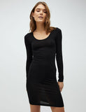 MbyM Hanna long top/dress in Dark Grey melange, lång tröja/underklänning