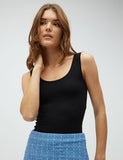 MbyM Sina Top in Black, Baslinne i MicroModal i Svart