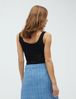 MbyM Sina Top in Black, Baslinne i MicroModal i Svart