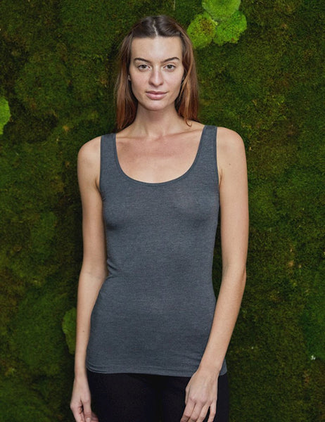 Mbym Sina Top in Dark Grey Melange