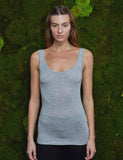 Mbym Sina Top in Light Grey Melange