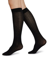 Swedish Stockings Freja Knee Hights Bio Wool Socks in Black - 20% REA