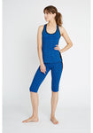 People Tree Yoga Vest in Blue Abstract Print - 50% REA