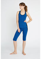 People Tree Yoga Vest in Blue Abstract Print - 50% REA