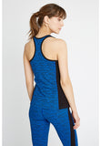 People Tree Yoga Vest in Blue Abstract Print - 50% REA